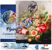 Figured' Art Diamond Painting Set Adultes 40x50 cm avec cadre Fleurs et Fruits - Herman Henstenburgh - 5D DIY Art Full Drill Square Diamond - Toile déjà encadrée