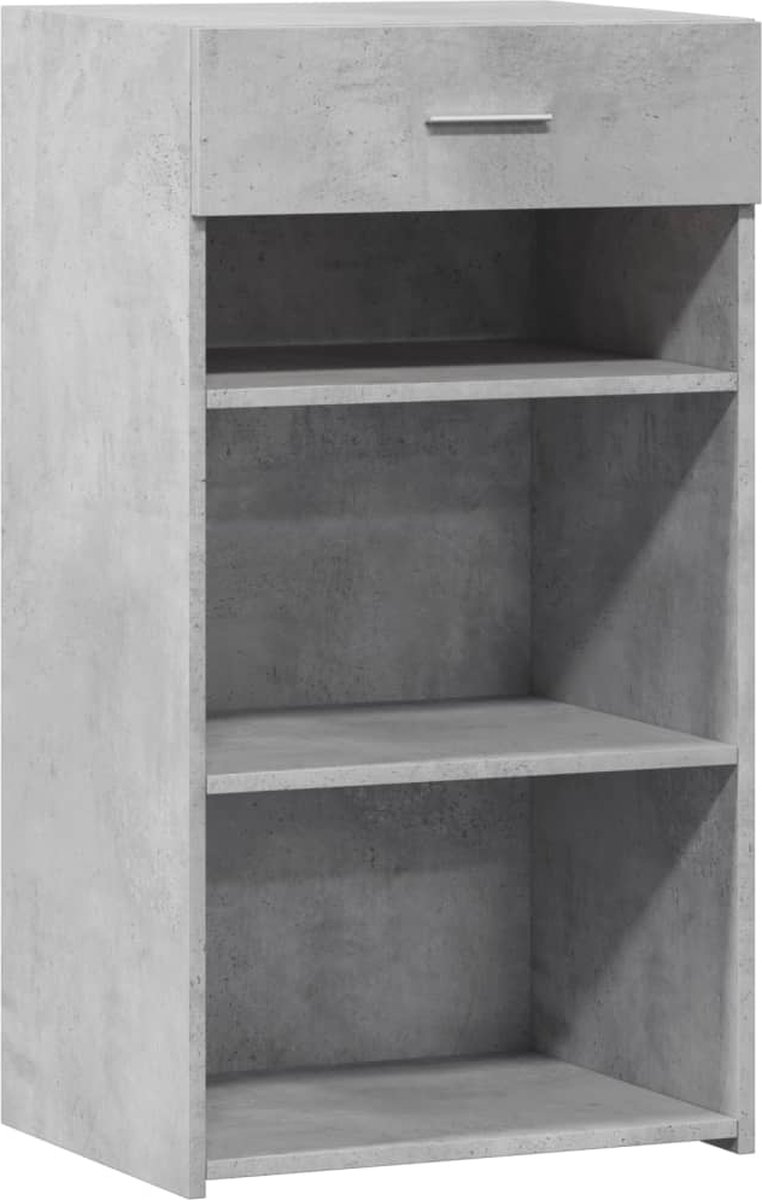 vidaXL - Dressoir - 50x42,5x93 - cm - bewerkt - hout - betongrijs