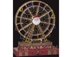 Fééric Lights and Christmas - Verlichte attractie "Xmas village big wheel reuzenrad" met animatie & muziek/geluid