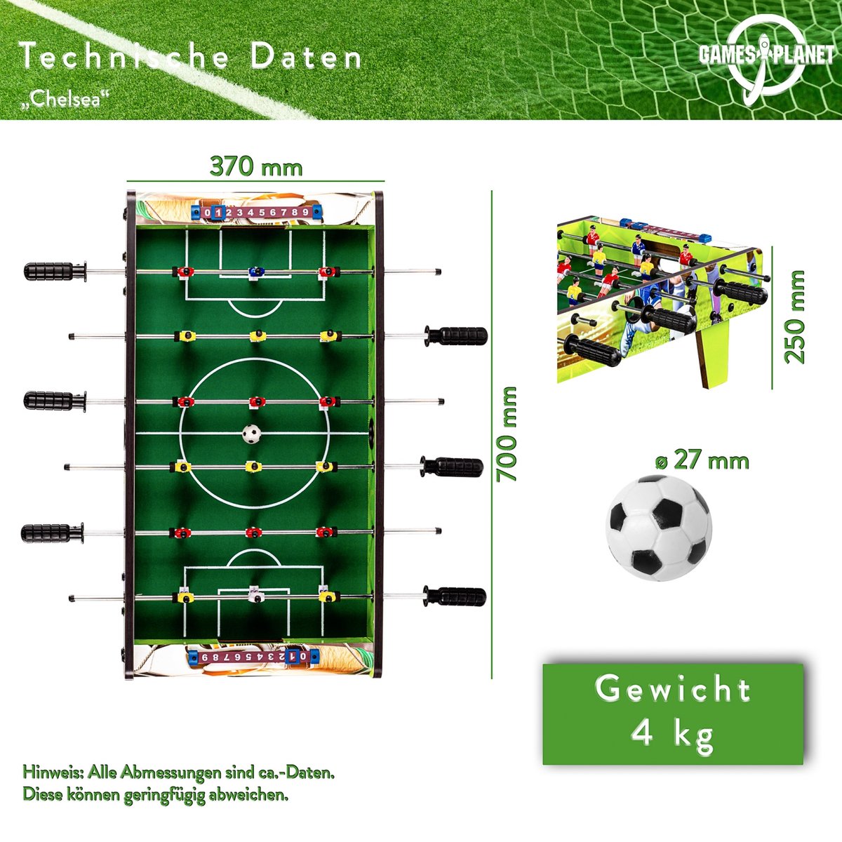 Umbro 5-in-1 Tafelspel - 40 x 30 x 25 CM