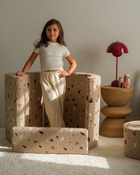 Wigiwama Teddy Moon Chair / Fauteuil - 80x65x55cm - Terrazzo Sand — afbeelding 5
