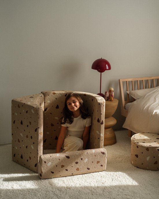 Wigiwama Teddy Moon Chair / Fauteuil - 80x65x55cm - Terrazzo Sand — afbeelding 3