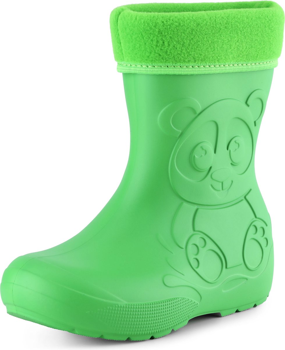 Ladeheid Kinder Regenlaarzen - Thermo Rubberlaarzen Vederlicht - EVA - LA-CA-PandaWinter - Groen - 26/27