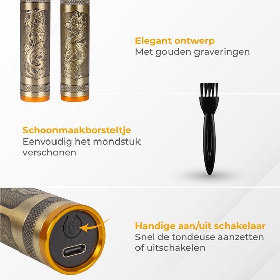 Nuvance - Tondeuse à cheveux pour hommes - Tondeuse à cheveux pour tête - Comprend 4 accessoires - Tondeuse à barbe et tondeuse à cheveux pour hommes - Rechargeable par USB