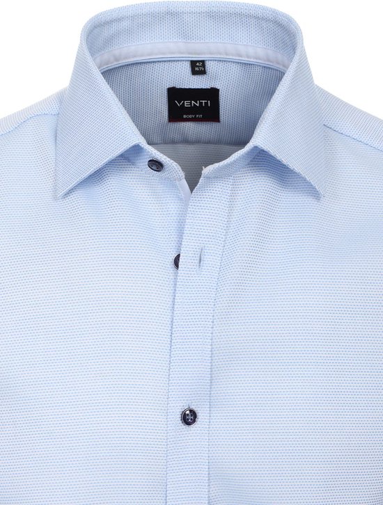 Chemise Venti pour homme, bleu clair, coupe ajustée et extensible - L