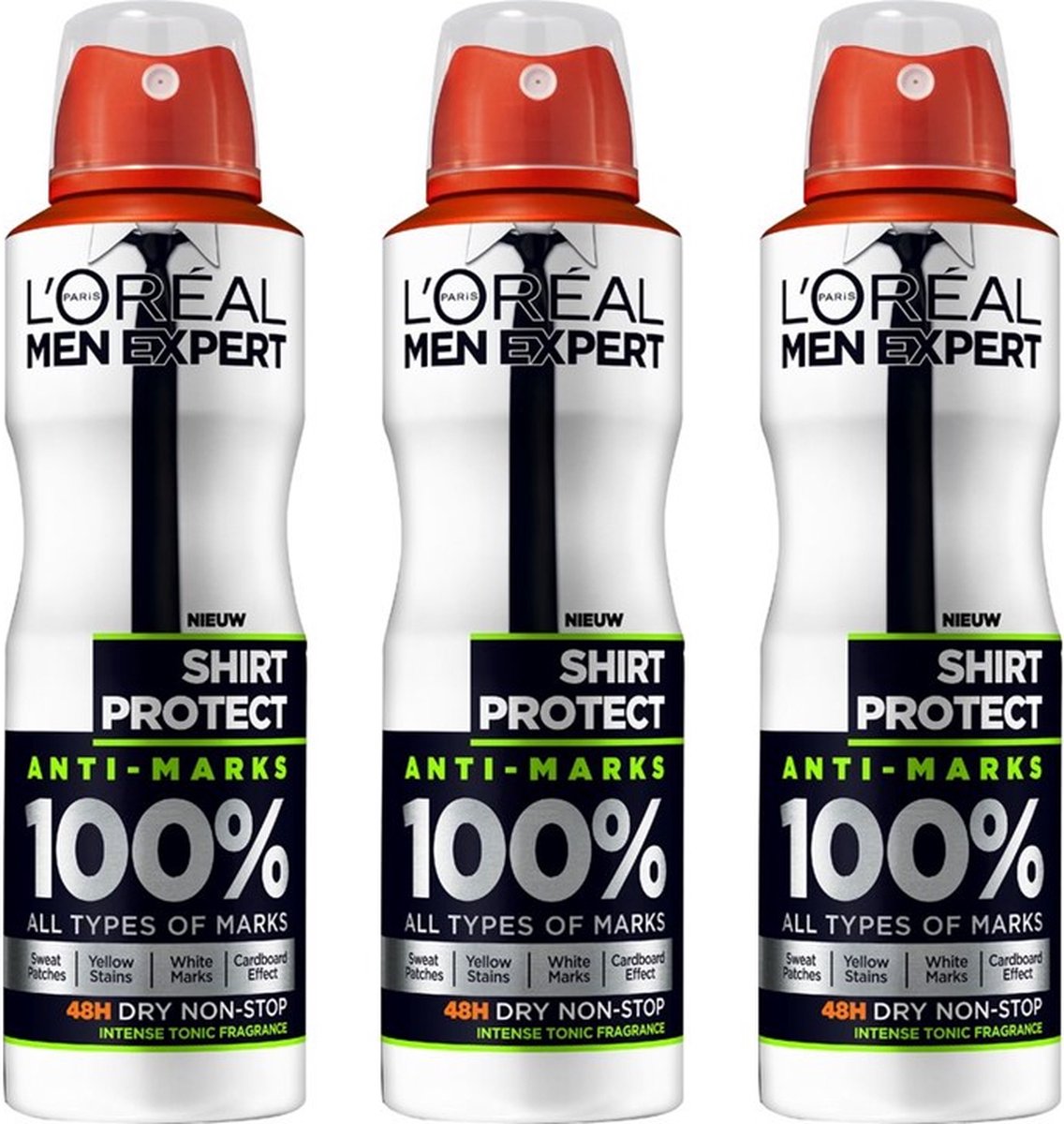 Goedkoopste L’Oréal Deo Spray - Men Expert Shirt Protect - 3 x 150 ml Anti Marks