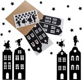 Raamstickers Sinterklaas XXL 25-delig – Elk jaar opnieuw te gebruiken