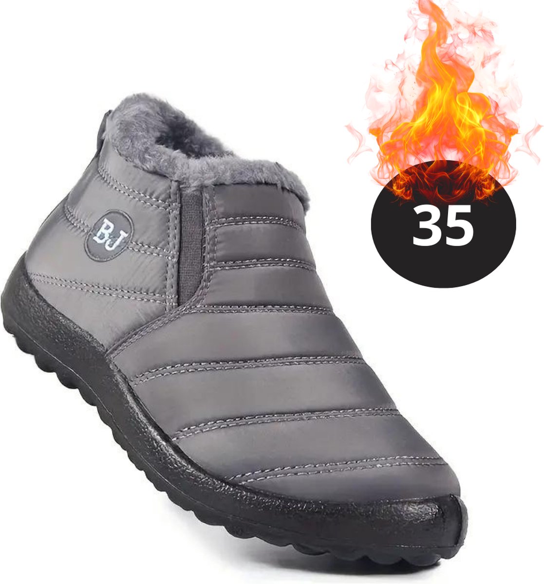Livano Snowboots Sneeuwschoenen Sneeuwboots Dames Wintersport Ski Skischoenen – 35 Warm Grijs