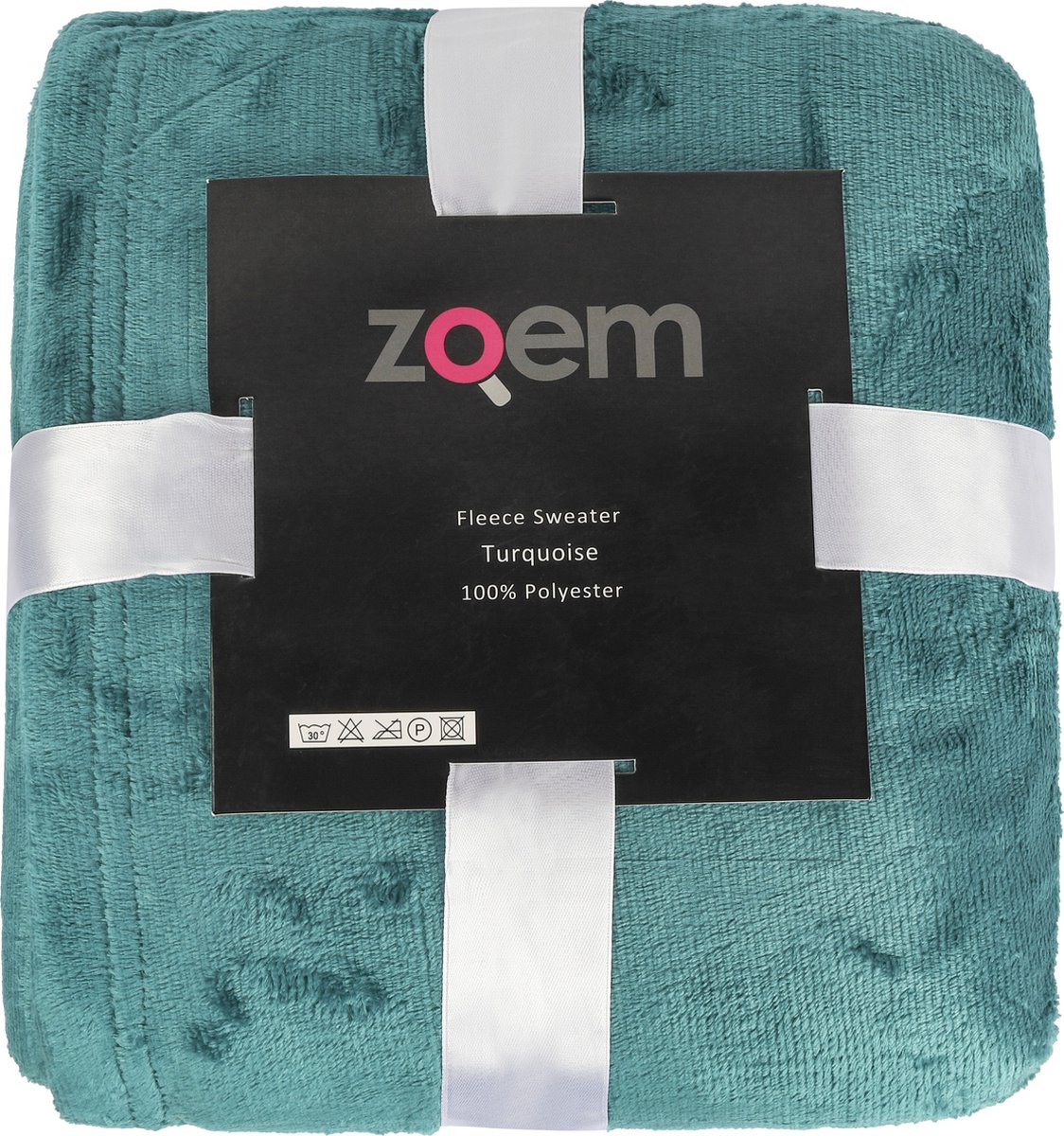 Zoem - Fleece deken met mouwen Turquoise - inclusief fleece sokken - fleece plaid - sweater - 280 gsm — cadeau in Wonen & Interieur - foto 3