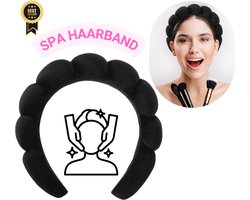 GUAPÀ® Haarband | Fluffy Haarband | Make Up Band | Spa | Opmaak Haarband | Skincare | Diadeem | Make Up | Zwart Haarband Fluffy