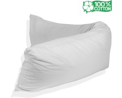 Katoenen lichaamskussen sloop - Lichaamskussen sloop 40 x 145 - Body Pillow sloop - 100% katoen - Kussensloop - Wit - Zwangerschapskussens sloop - Voedingskussen sloop