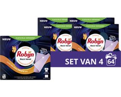 Robijn - Wasmiddeldoekjes - Black Velvet - 64 wasstrips - Voordeelverpakking