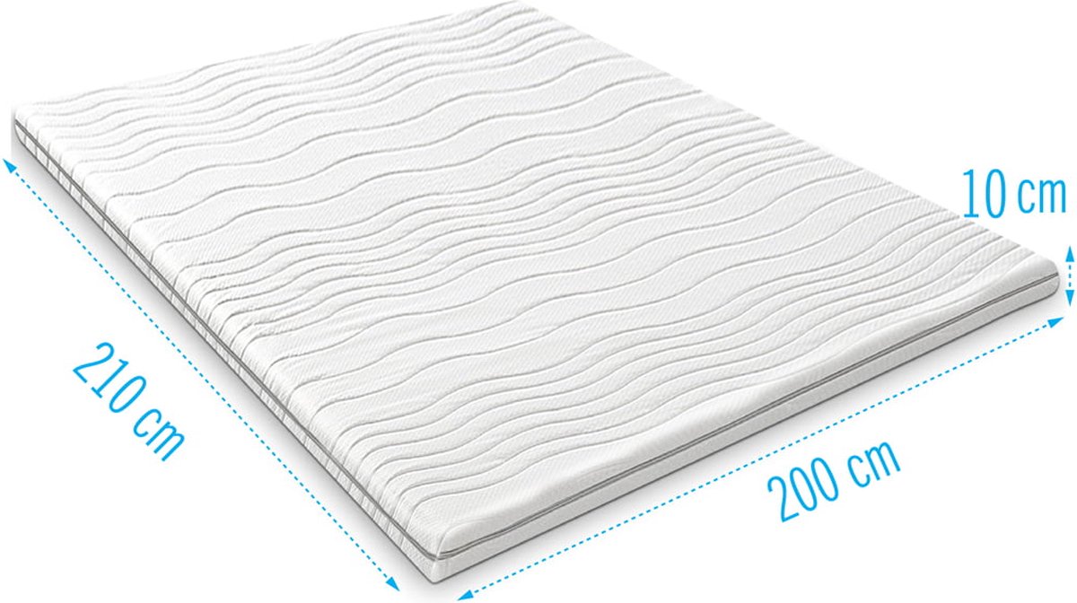 Harde topdekmatras 200x210 dikte 10 cm