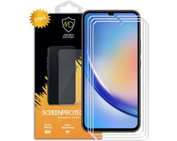3-Pack MobyDefend Screenprotectors - Geschikt voor Samsung Galaxy A34 - Case-Friendly Screensavers - Gehard Glas