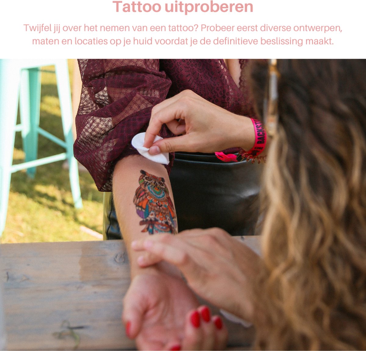 Neptattoo volwassenen - zelf tattoo maken - 3 vellen A4 nep tattoo papier - tijdelijke tattoo volwassenen - plak tattoos volwassenen - zelf design printen (Inkjet/Laser) — afbeelding 6
