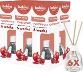 Bolsius - Geurstokjes - Granaatappel - 6 stuks - Voordeelverpakking - 60ml