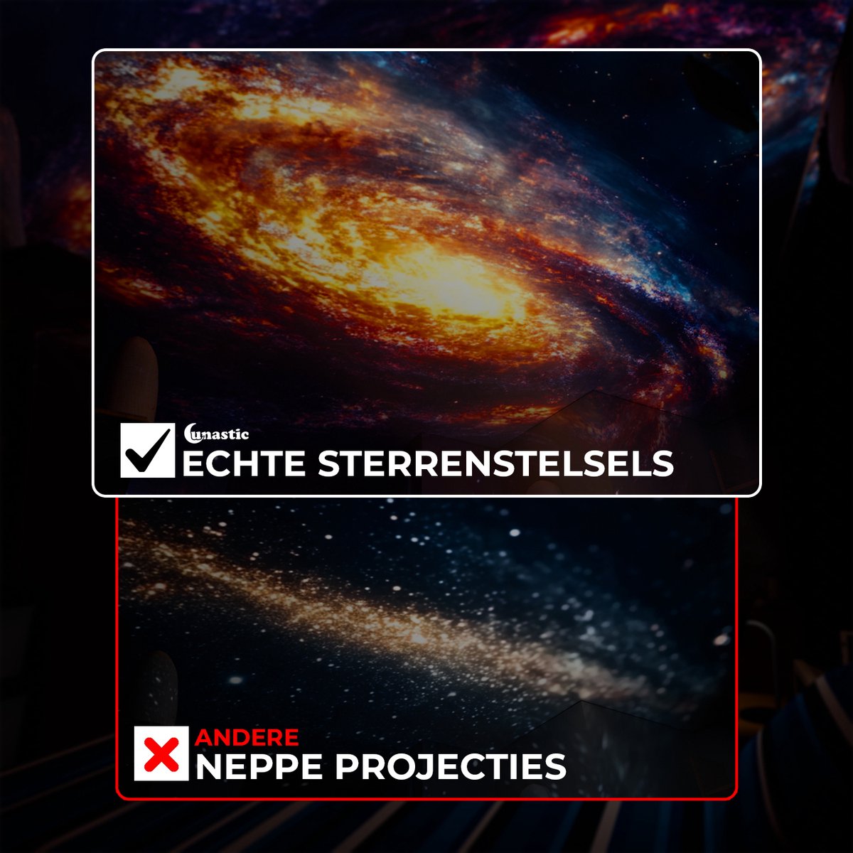 Lunastic 4K Sterrenhemel Projector met 12 Planetarium Projecties - Galaxy Projector Sfeerlamp - Sterrenprojector - Planetarium Projectorlamp - Galaxy Sterrenlamp – foto 3