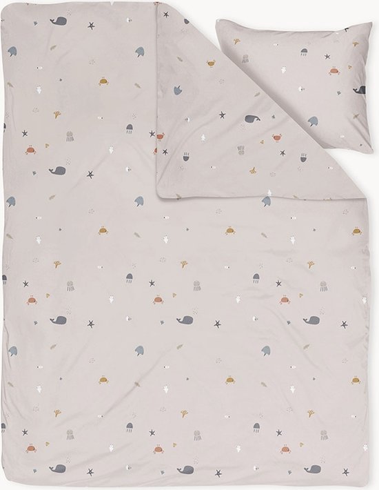 Petite Amélie Dekbedovertrekset - 120x150 cm - Biologisch Katoen - Sea Life van Merkloos — afbeelding 3