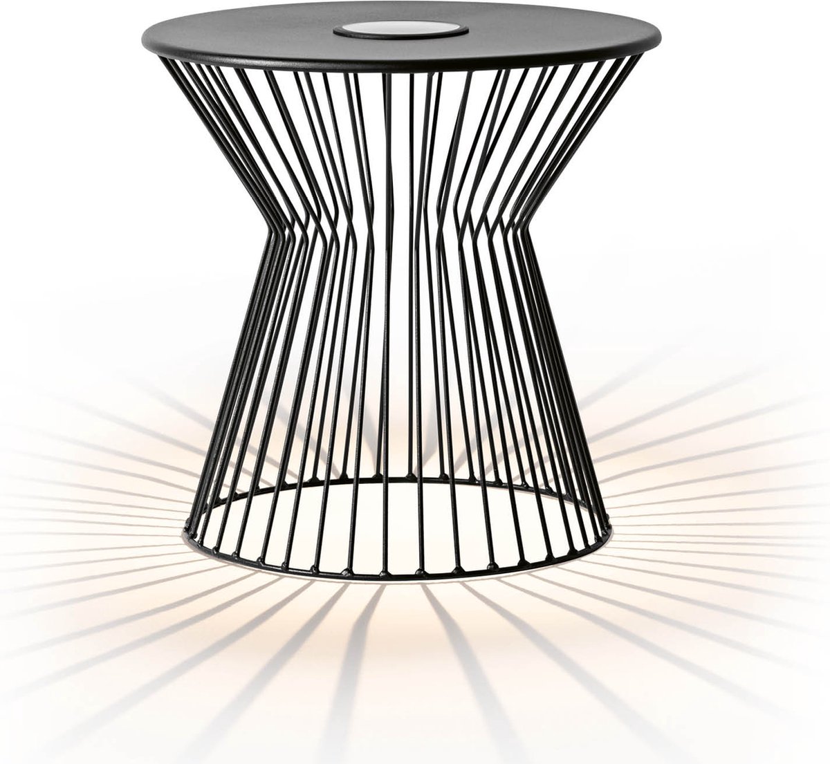 LUMALAND bijzettafel - met LED, zonne-energie en USB - voor binnen en buiten - eenvoudig te reinigen