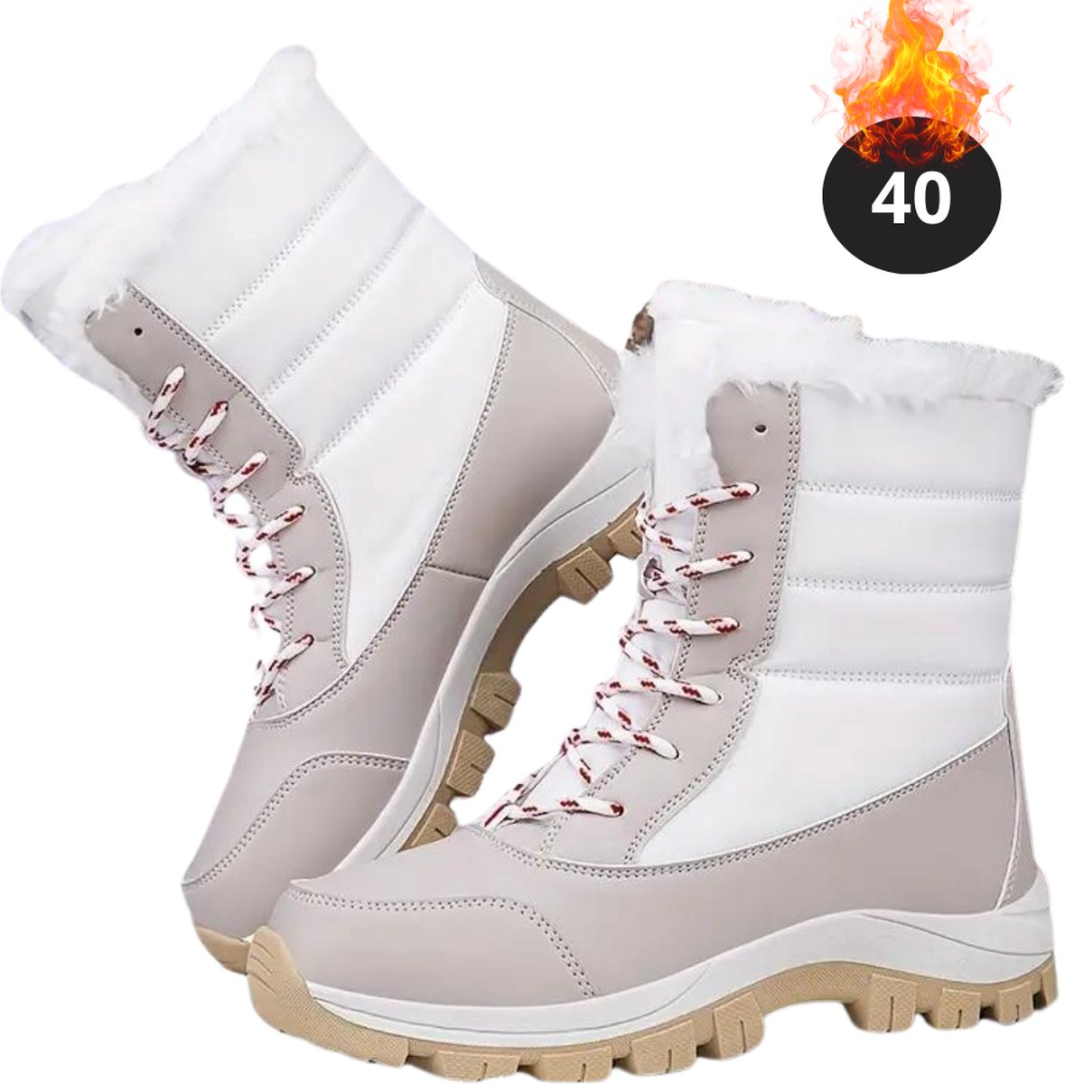 Livano Snowboots Sneeuwschoenen Sneeuwboots Dames Wintersport Ski Skischoenen Lichtgrijs 40 Laarzen
