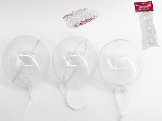 Gerimport Boules de Noël DIY - 18x pcs - D8 cm - Boules de Noël DIY Hobby - Transparent