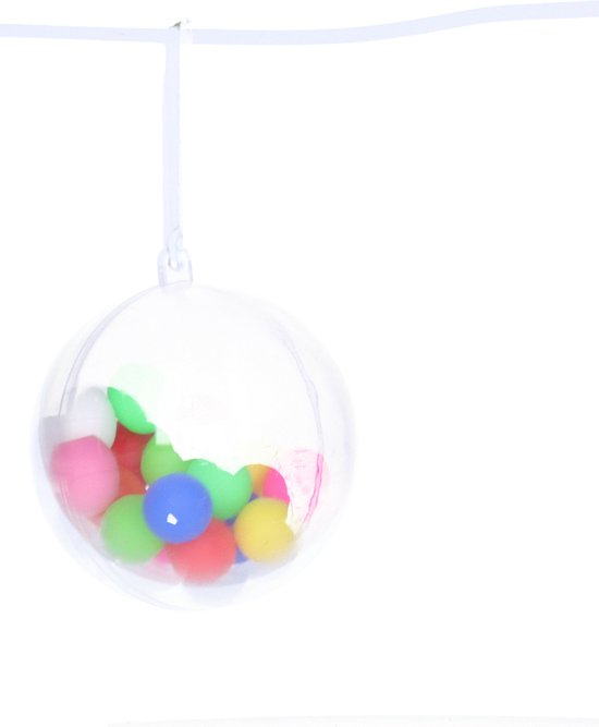 Gerimport Boules de Noël DIY - 18x pcs - D8 cm - Boules de Noël DIY Hobby - Transparent