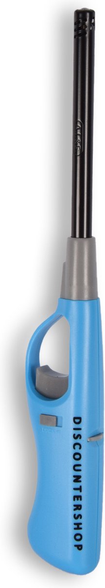Gasaansteker 26 cm – Blauw Aansteker – Keukenaansteker – Kinderslot – Voor Kaarsen, BBQ, Keuken en Kamperen – Navulbaar
