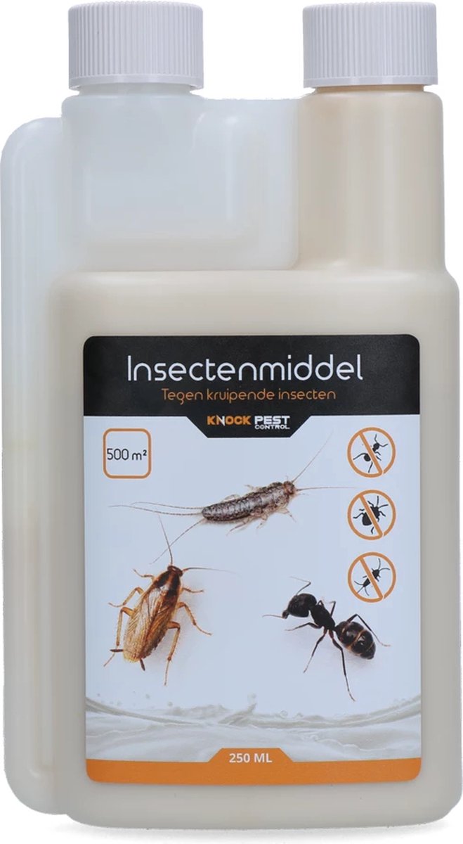 Knock Pest Control Insectenmiddel - 250 ml - Tegen kruipende insecten - Bestrijding Binnenshuis - Insectenbestrijding - Ongediertebestrijding - Zilvervisjes - Mierenspray - Mierengif