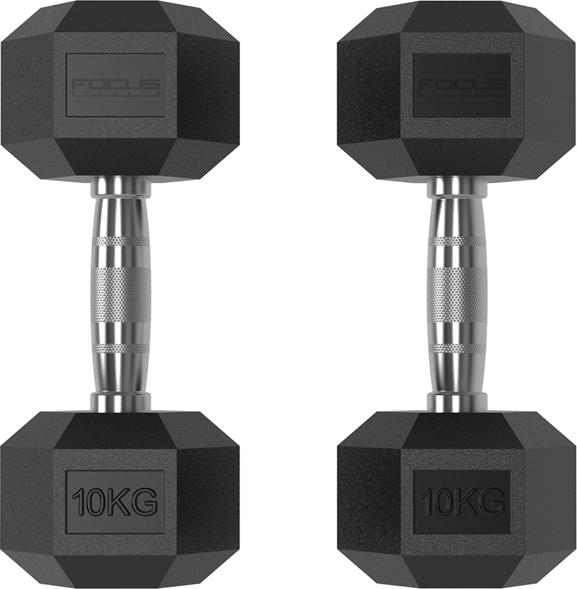 Hexa Dumbbells Focus Fitness - set 2 x 10kg