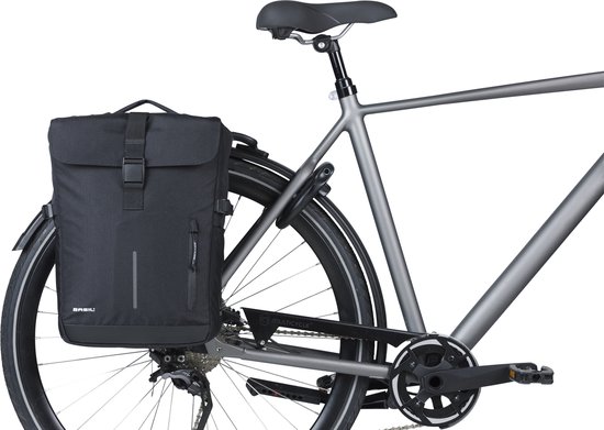 Basil Move dubbele fietstas MIK, 30L, zwart van Basil — afbeelding 5