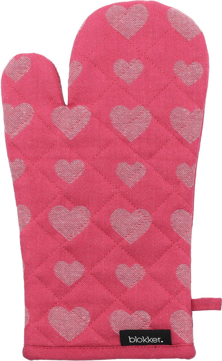 Blokker Ovenwant Hartjes - Roze