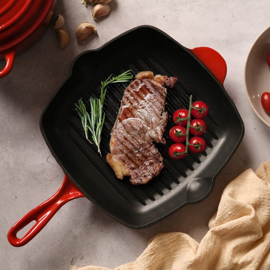 Accessoires en onderdelen Tradition gietijzeren grillpan 26 cm - inductie E2254004