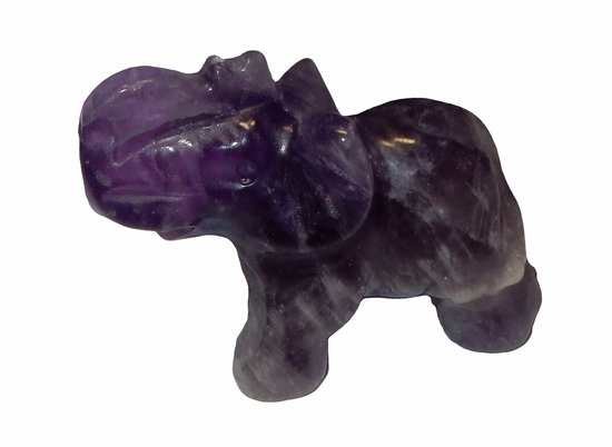 Grote Miniatuur Olifant van Amethist