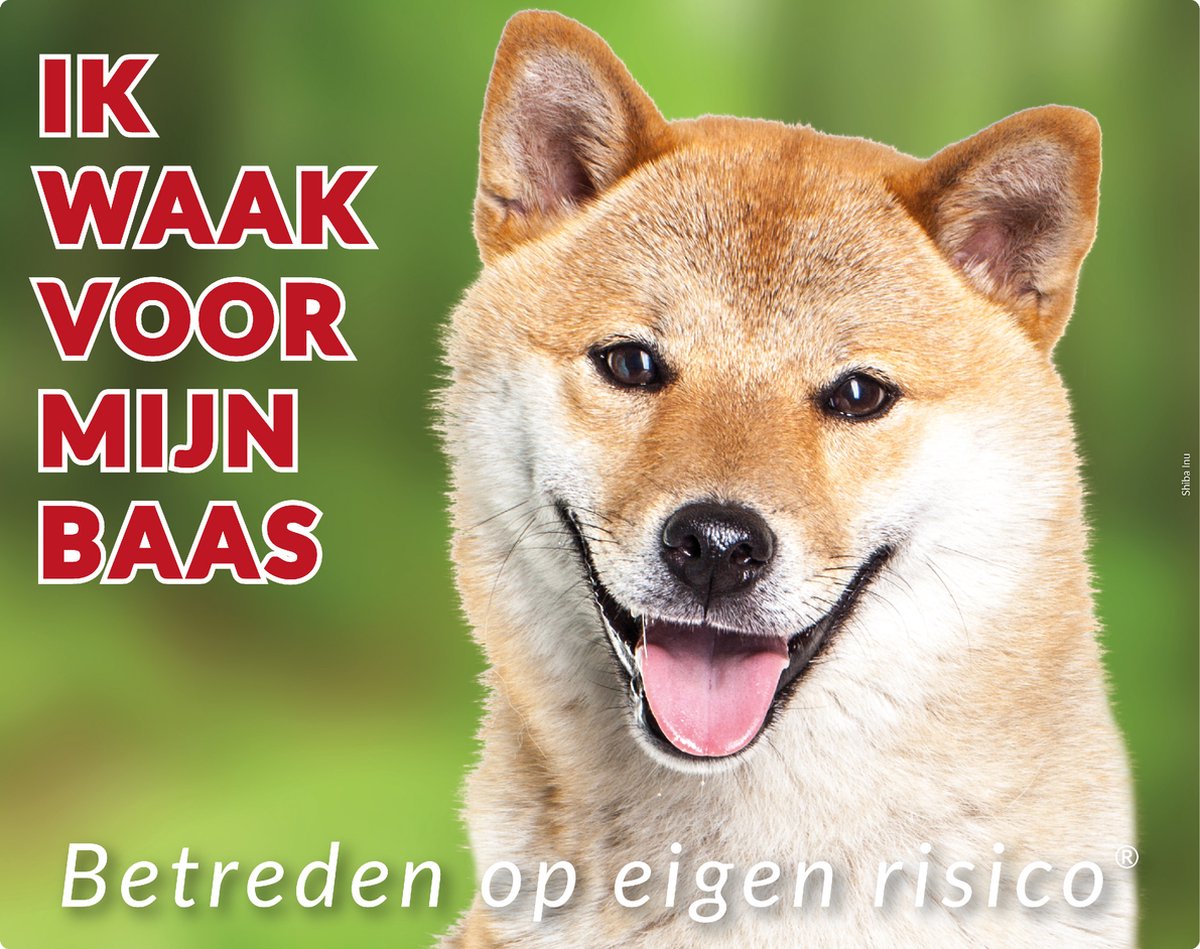 Bol.com Shiba Inu Waakbord - Ik waak voor mijn baas aanbieding