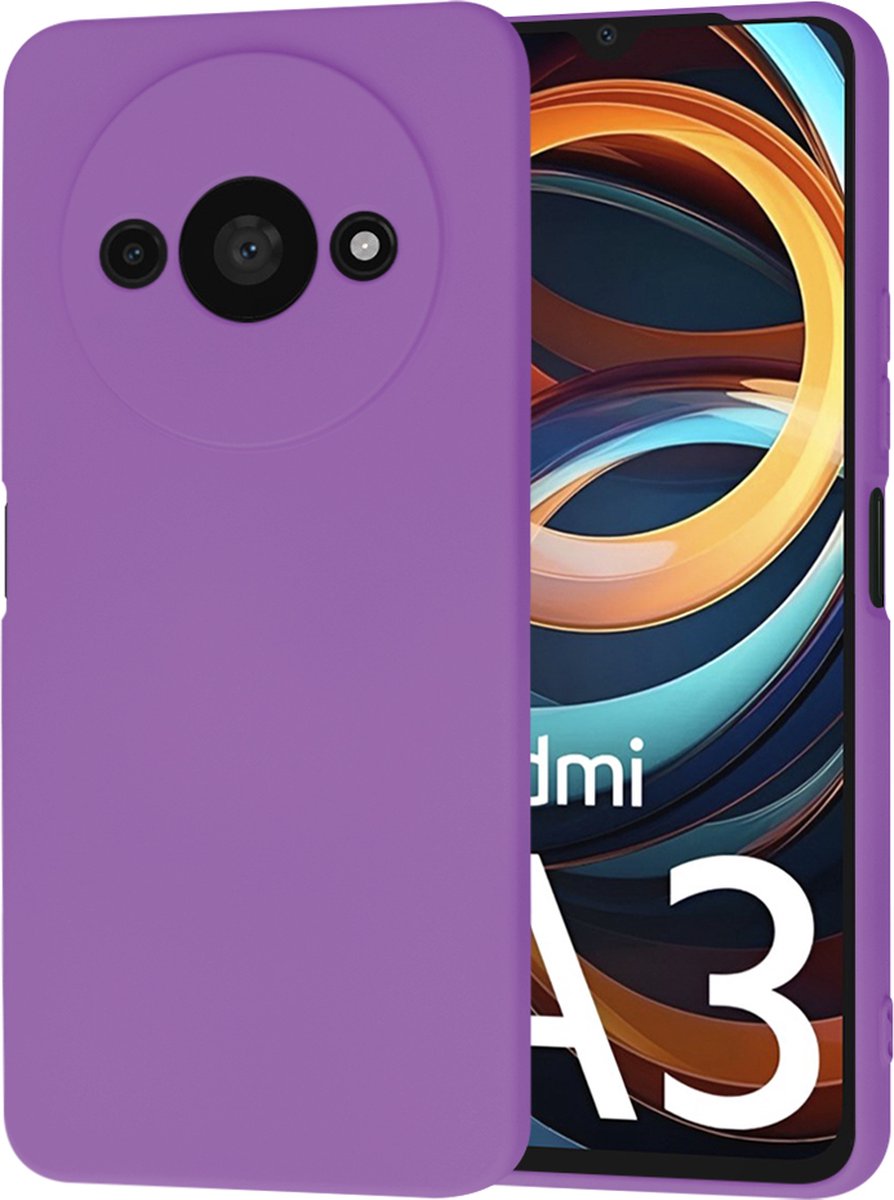 Techsuit Soft Flex Silicone Back Cover hoesje voor Xiaomi Redmi A3 - Purple