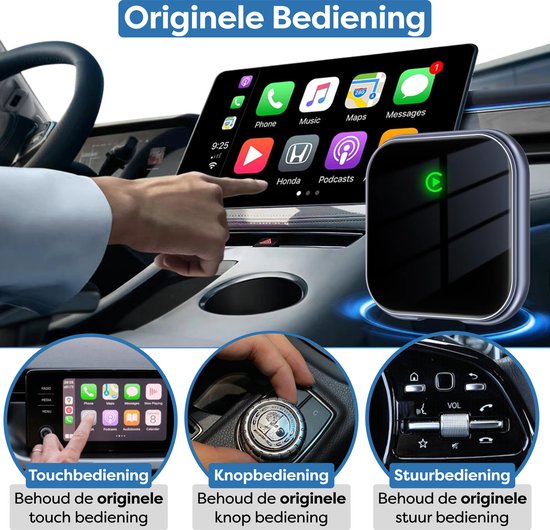 Draadloze CarPlay Adapter - Geschikt voor Apple CarPlay Draadloos Dongle - Geschikt voor Android Auto - Wireless Bluetooth Wifi Ontvanger van Merkloos — afbeelding 5