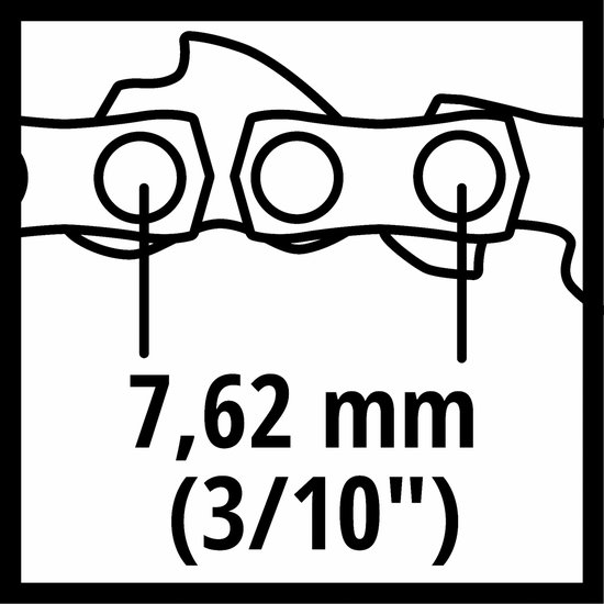 Einhell ketting voor kettingzaag - Zwaardlengte: 15 cm - 28 schakels - Schakeldikte: 1,3 mm - Kettingsteek: 3/8" van Merkloos	 — afbeelding 3