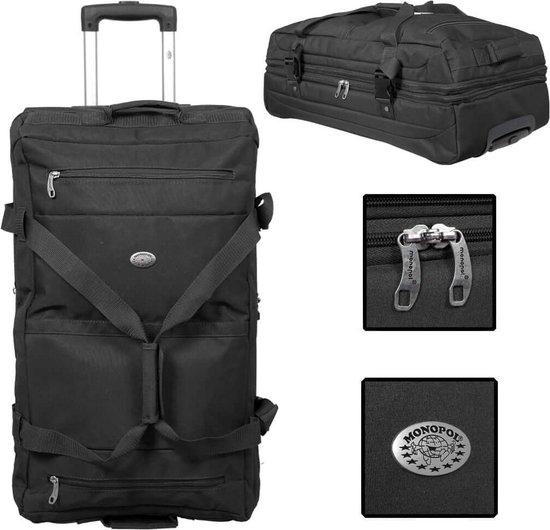 Reistas op wielen 80 liter Compacte weekendtas Sporttas 70x38x30cm Trolley. bol