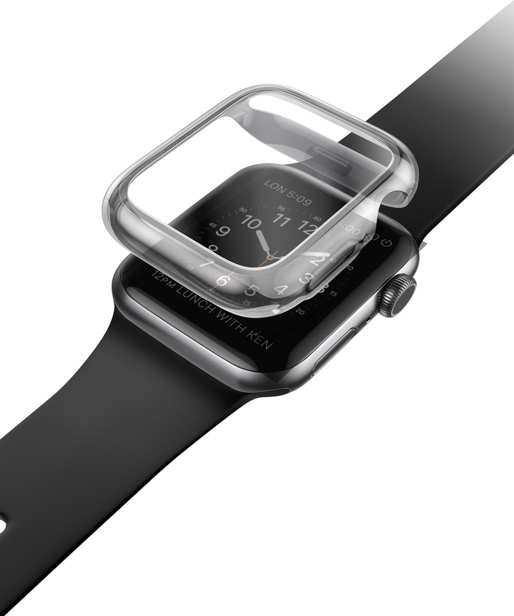 UNIQ - Garde - Screenprotector Apple Watch Series SE/6/5/4 - 44mm – Donker Transparant