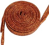 Glitter schoenveters | plat | 1 paar | 110 cm | oranje