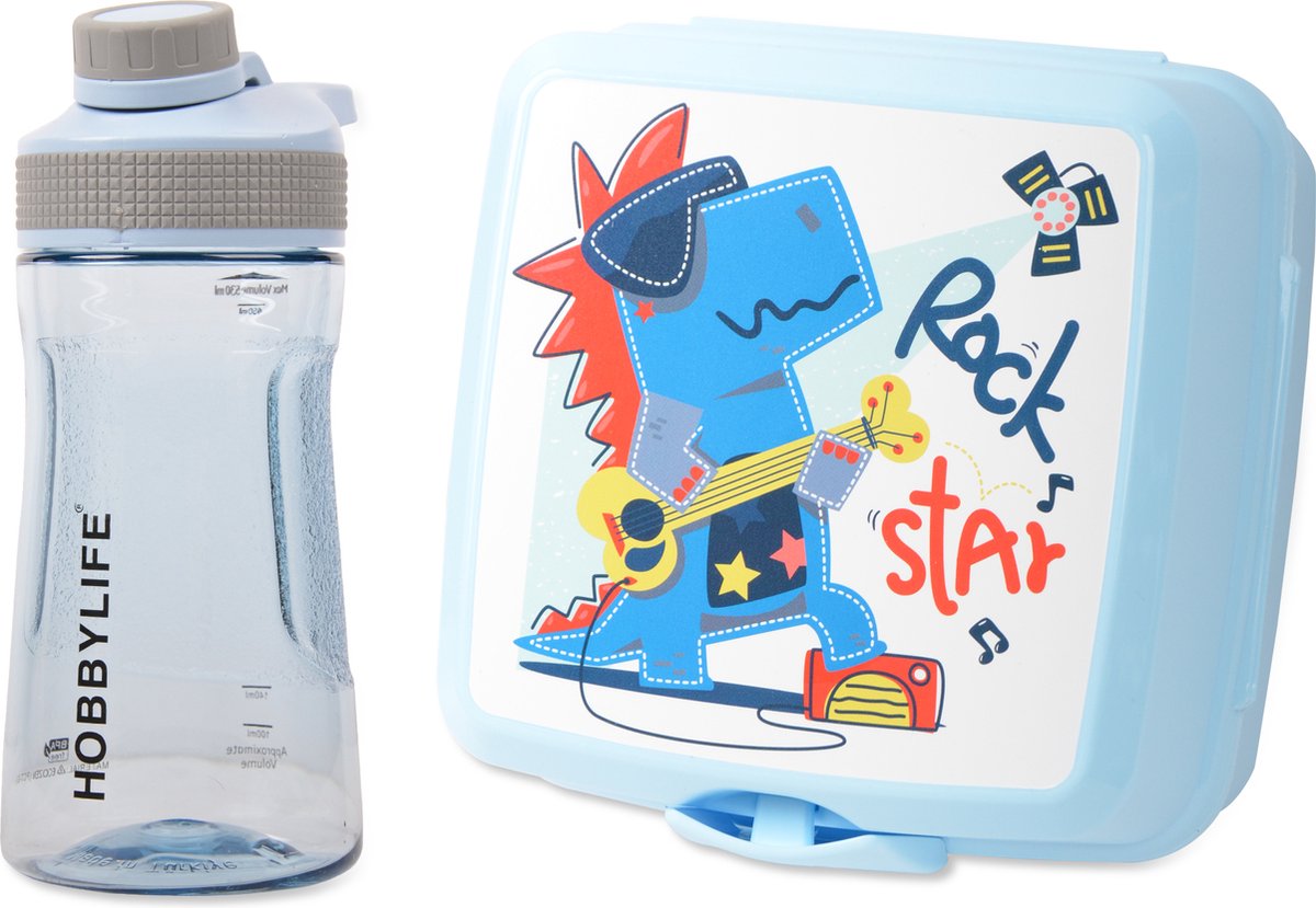 Merkloose Dinosaurus Ontwerp Lunchbox en Drinkfles Set School Lunch Box en Kids Water Bottle Back to School BPA Vrij