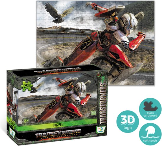 TRANSFORMERS - Rise of the Beasts - Puzzel 8+ - 39 x 28 cm - 250 stukjes - Transformers Speelgoed