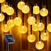 Happy Goods Solar Tuinverlichting op Zonneenergie - 50 LED Lichtsnoer Buiten - 5 m Verlicht + 2 m Snoer - Buitenverlichting Lichtslinger - Lichtsnoeren