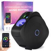 Beauve Sterrenhemel Sterren Projector Lamp Music Rhythm voor Kinderen & Volwassenen - Galaxy Nachtlampje - Star Projectorlamp - Sterrenprojector Verlichting - Zwart