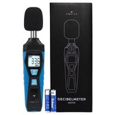 Aquila Digitale Decibelmeter voor Geluidsisolatie - Nauwkeurig 1.5 DB - Meter 30 tot 130 Decibel - Geluidsmeter - Incl Batterijen & Opbergetui