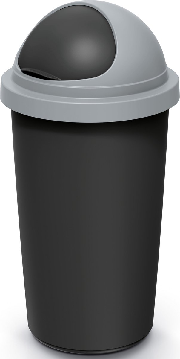 Goedkoopste KEDEN Ronde Vuilnisbak - Schuifdeksel 50l 70x40cm - Zwart