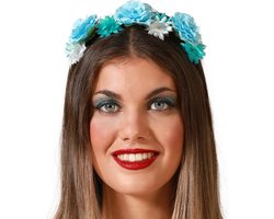 Atosa Verkleed haarband/hoofdband met bloemen krans - meisjes/dames - prinses/hippie/flower power/cosplay - carnaval - kunststof