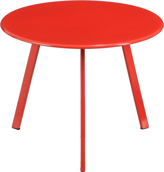 Mica Decorations Bijzettafel voor Buiten - H30 x Ø38 cm - Metaal - Rood