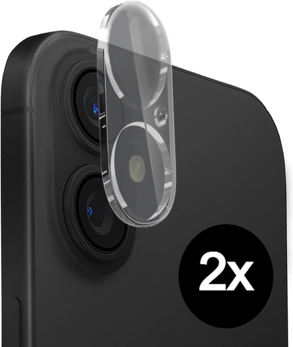 Camera lens protector Geschikt voor iPhone 16/16Plus Glas - Geschikt voor iPhone 16/16Plus Camera Protector Gehard Glas - 2 STUKS