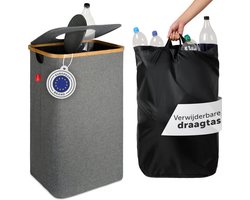 Blumtal - Afvalscheiding - Recycle afvalbak - 100L - Statiegeld container - Lege Flessen - Grijs